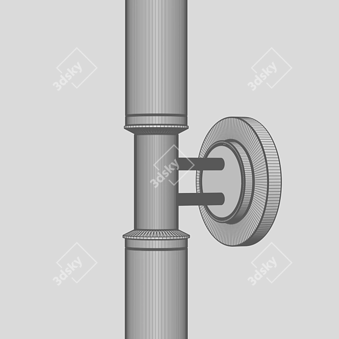 Elegant Wall Bracket Lighting Fixture 3D model image 2