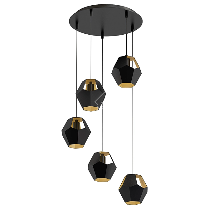 Elegant Eglo Rasigures Pendant Chandelier 3D model image 1