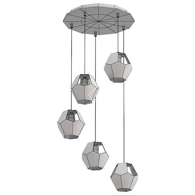 Elegant Eglo Rasigures Pendant Chandelier 3D model image 2