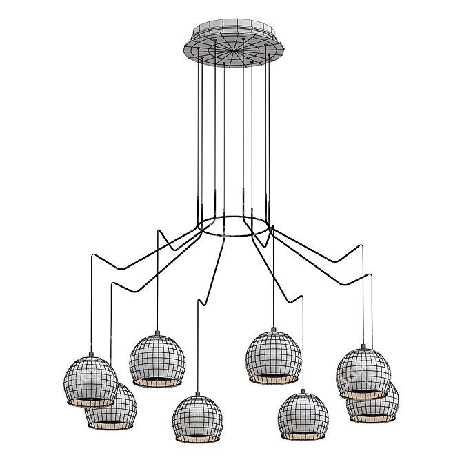 Eglo Rovigana LED Pendant Chandelier 3D model image 2