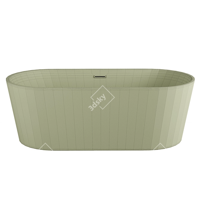 Luxury Swedbe Vita Bathtub 170x80 3D model image 2