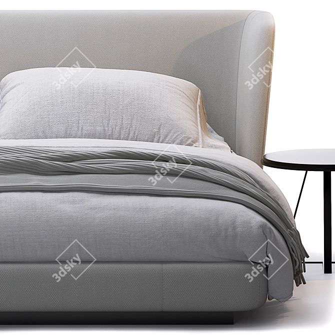 Sleek Modern Creed Bed 3D model image 5