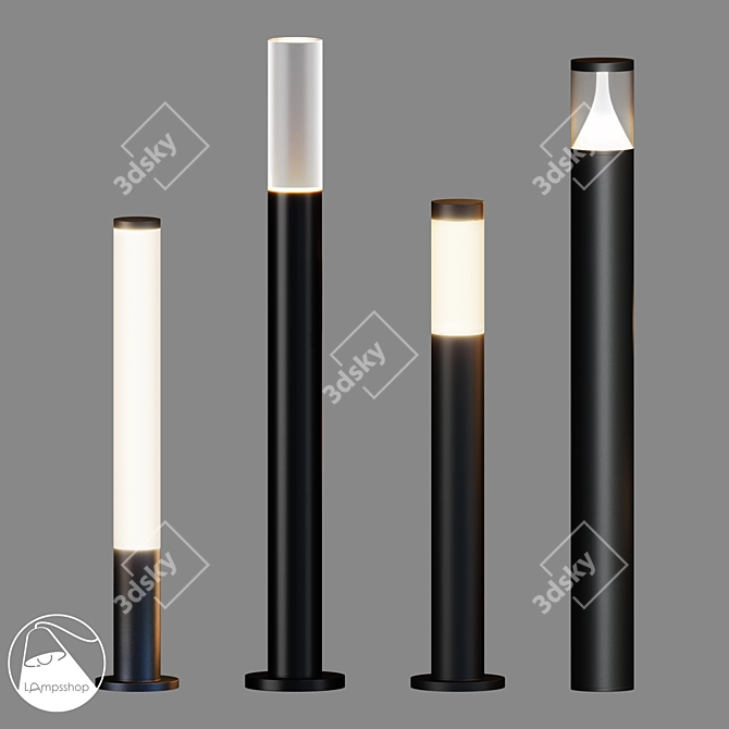 Modern Street Light Collection 3D model image 1