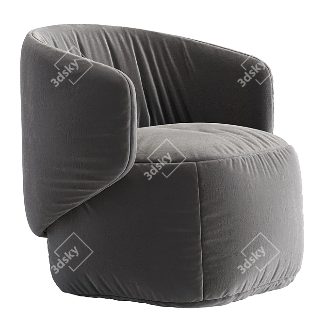  Crescent Modern Armchair (2013) 3D model image 2