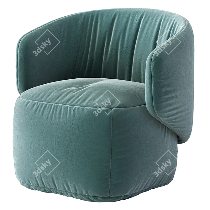  Crescent Modern Armchair (2013) 3D model image 5