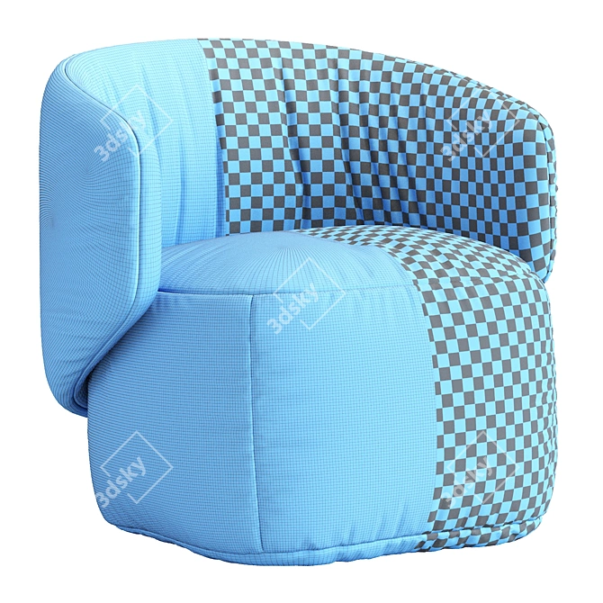  Crescent Modern Armchair (2013) 3D model image 7