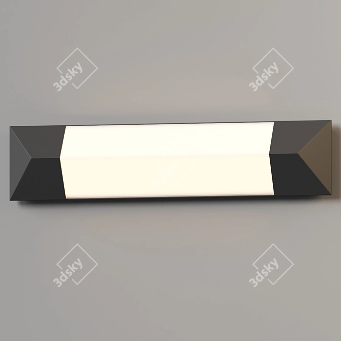 Triform Outdoor LED Wall Sconce 3D model image 3