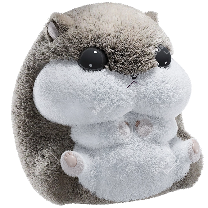 Cuddly Hamster Plush Toy 3D model image 1