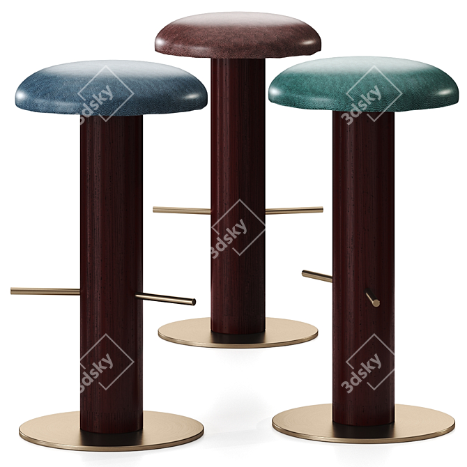 Melange Bar Stool by Wearstler 3D model image 2