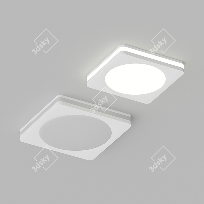 IP44 Recessed Light Fixture 3D model image 2