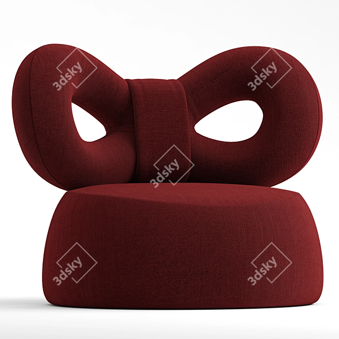  Qeeboo RIBBON Armchair: Fabric Elegance 3D model image 1