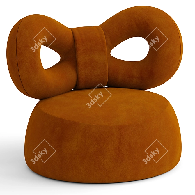  Qeeboo RIBBON Armchair: Fabric Elegance 3D model image 5