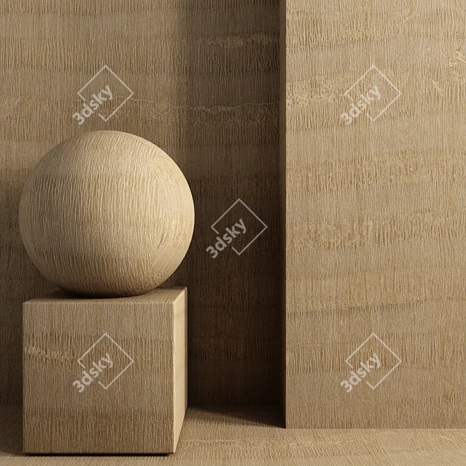 Wooden Texture Set - 4K Maps 3D model image 1