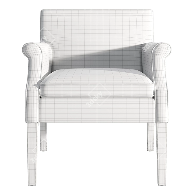 Title: NARCISSE Bridge Dining Chair 3D model image 5