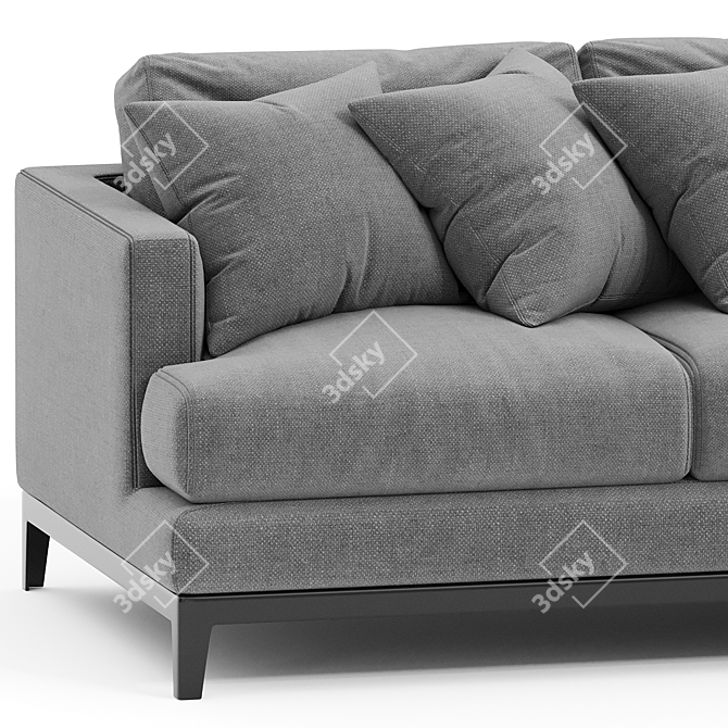 Modern Griffith L-Shaped Sofa 3D model image 2