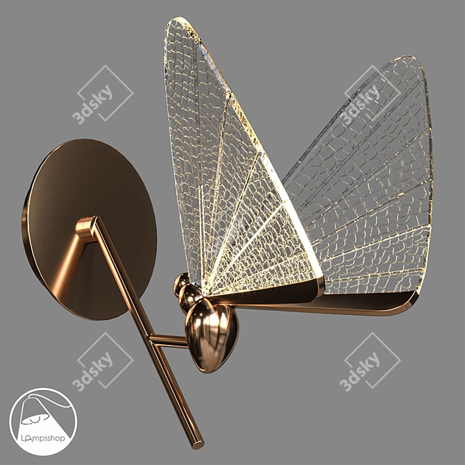 Butterfly Sconce Light Fixture 3D model image 1