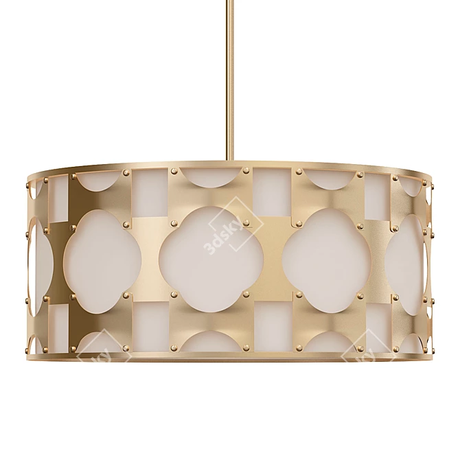 Elegant Carter Drum Pendant 3D model image 1