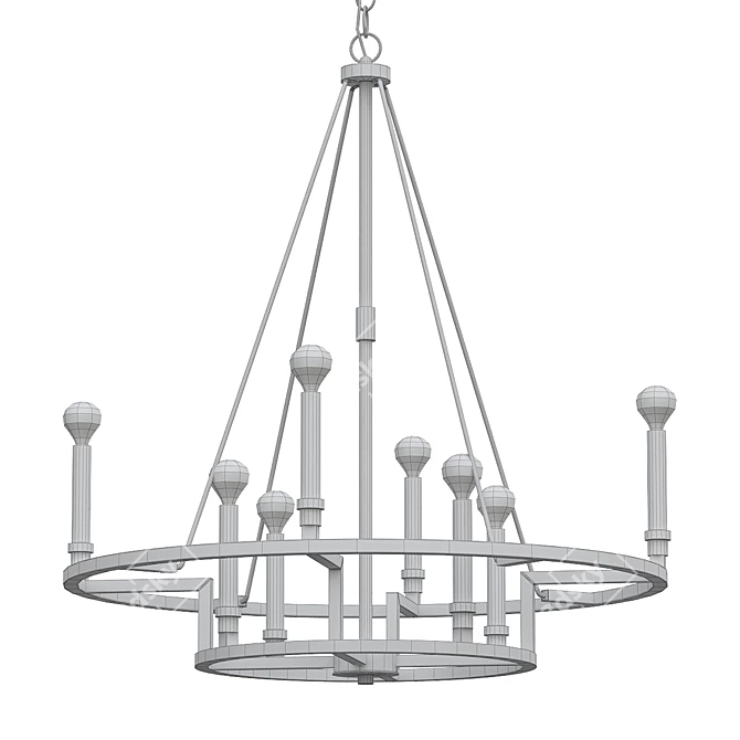 Elegant Tux Chandelier 3D model image 2