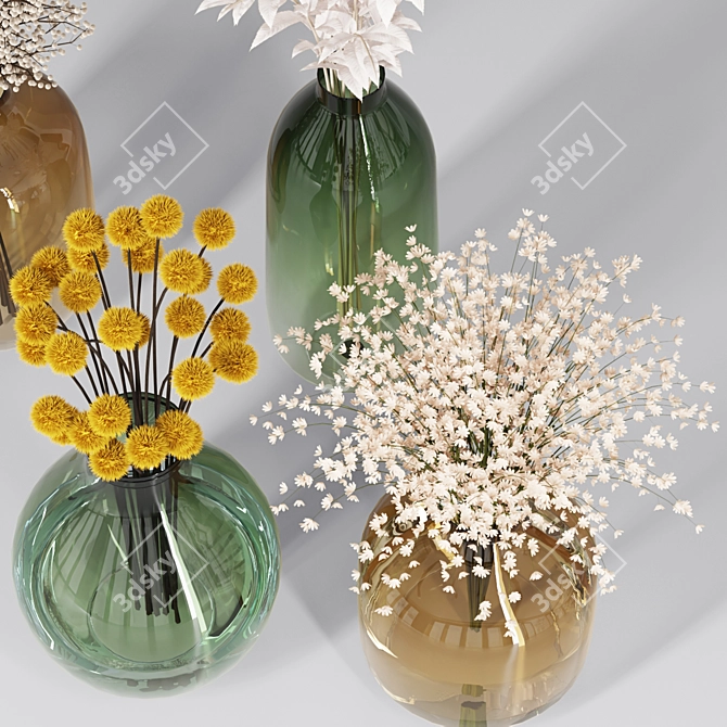 Bouquet Collection with Fur Modifiers 3D model image 4