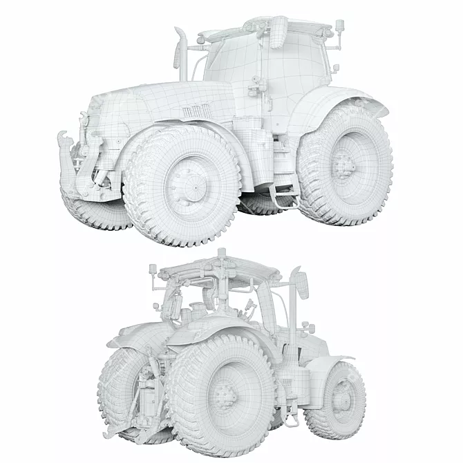 CASE 3 Puma Tractor Model 3D model image 6