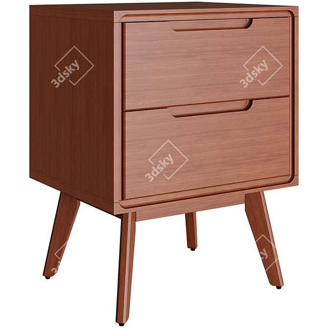 Ormond Bedside Table Nightstand 3D model image 1