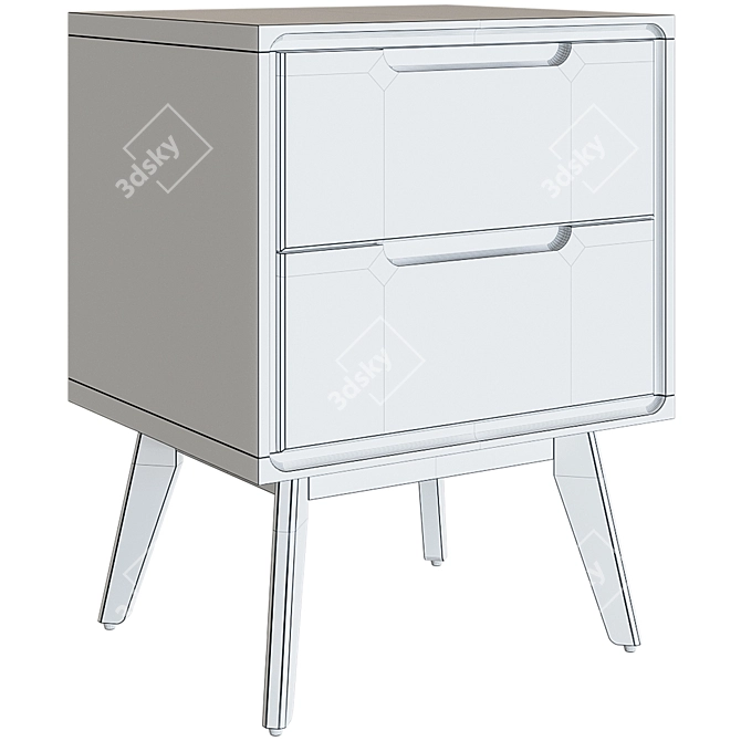 Ormond Bedside Table Nightstand 3D model image 2