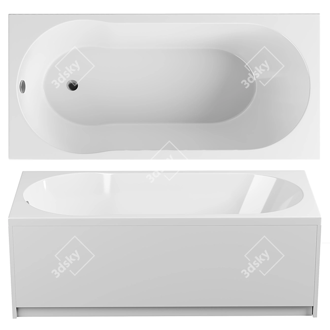 Stworki Helsinki Acrylic Bath 150x70 3D model image 1