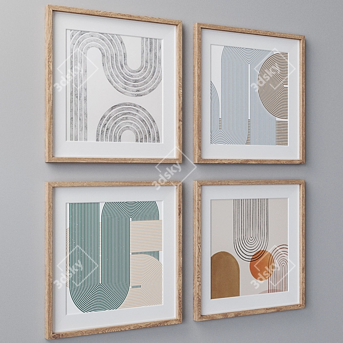  Decorative Wall Art Set 1997 3D model image 2