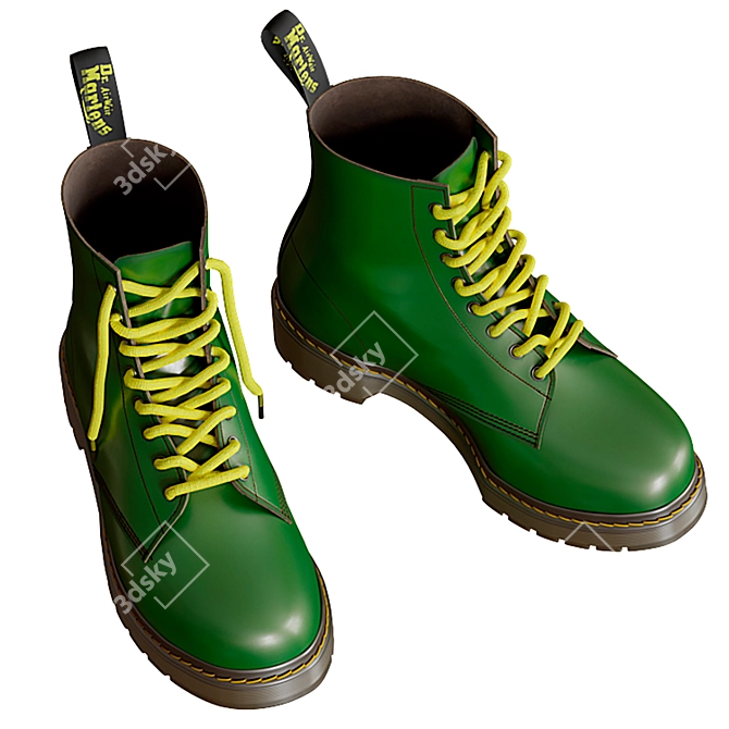 Classic Dr. Martens 1460 Boots 3D model image 4