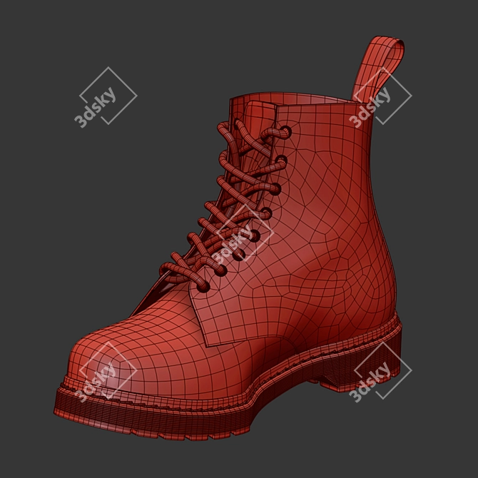 Classic Dr. Martens 1460 Boots 3D model image 6