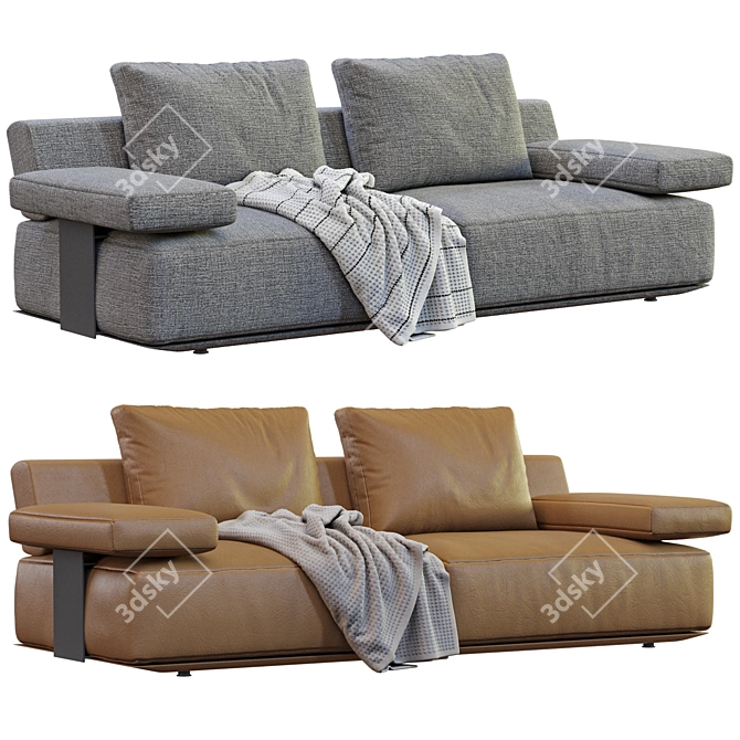 Sleek Modern Sofa Design Cooper 3D model image 1