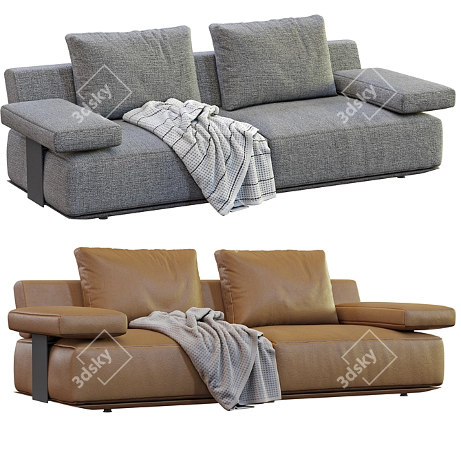 Sleek Modern Sofa Design Cooper 3D model image 4