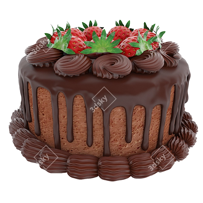 Decadent Chocolate Cake Collection 3D model image 2