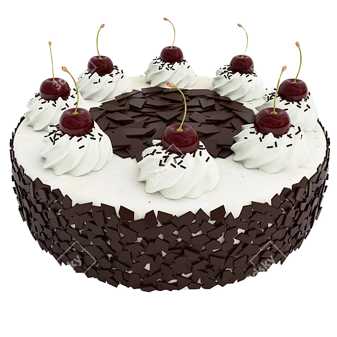 Decadent Chocolate Cake Collection 3D model image 3