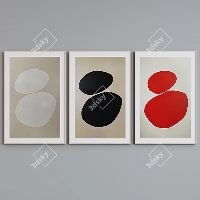 Abstract Frame Set, Modern Style 3D model image 3