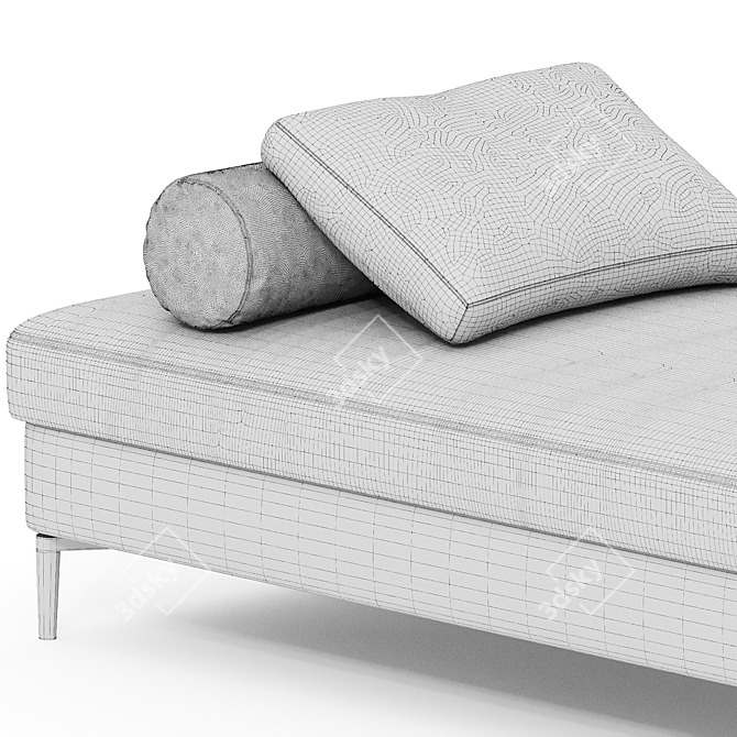 Stylish Eve Daybed in Fabric 3D model image 2