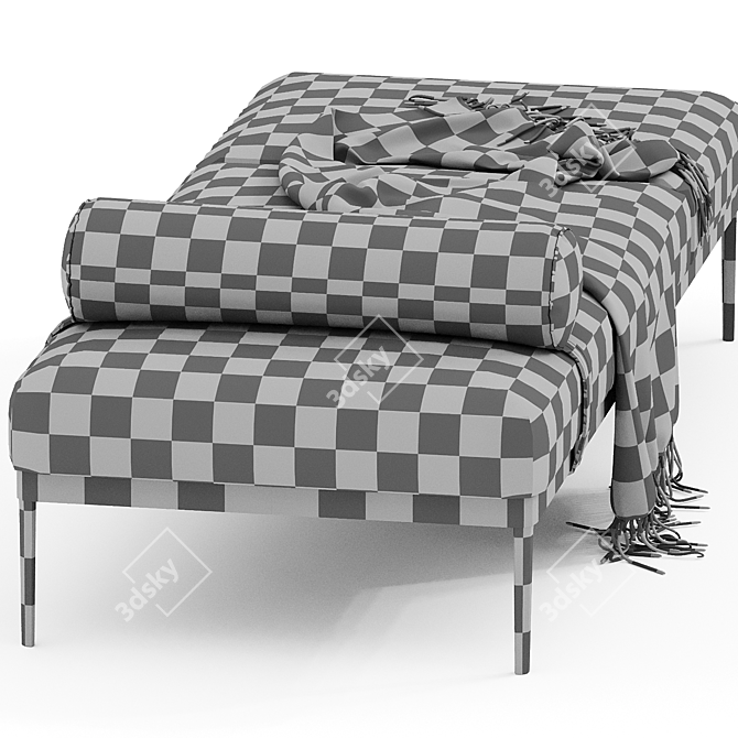 Elegant Daybed for Relaxing Comfort 3D model image 5