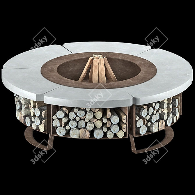 Cozy Outdoor Fire Pit Solution 3D model image 5