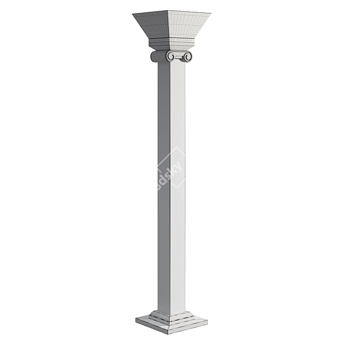 Sleek Postmodern Column Floor Light 3D model image 2