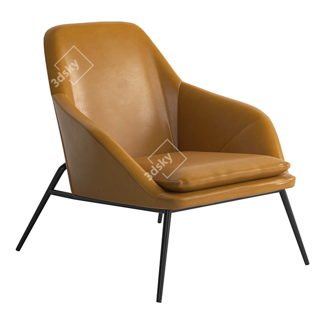  Modern Belmont Lounge Chair 3D model image 1