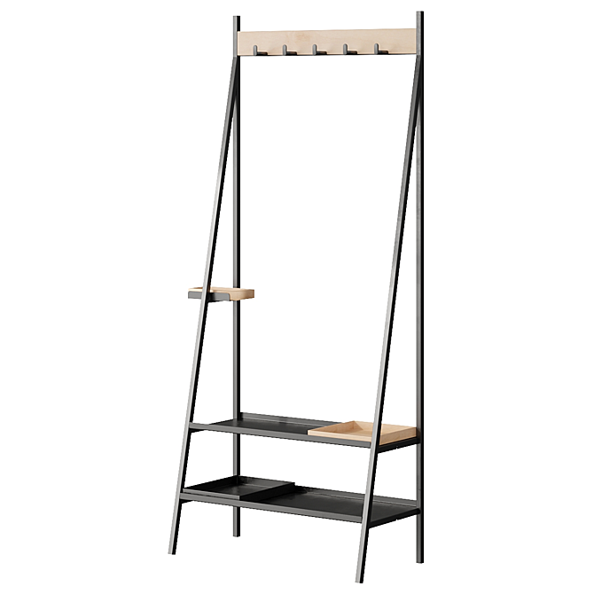 Benjamin Coat Stand: Organize Stylishly 3D model image 1