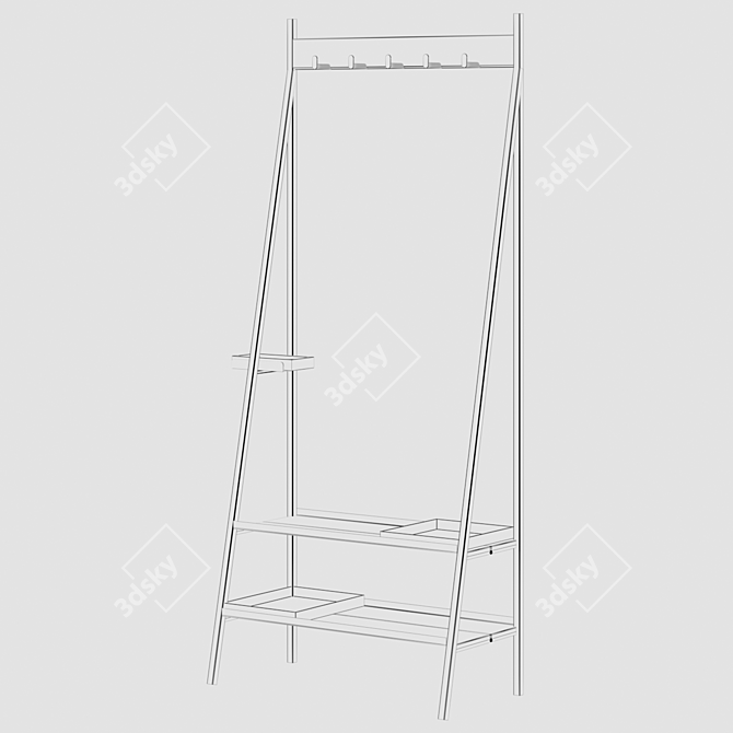 Benjamin Coat Stand: Organize Stylishly 3D model image 2