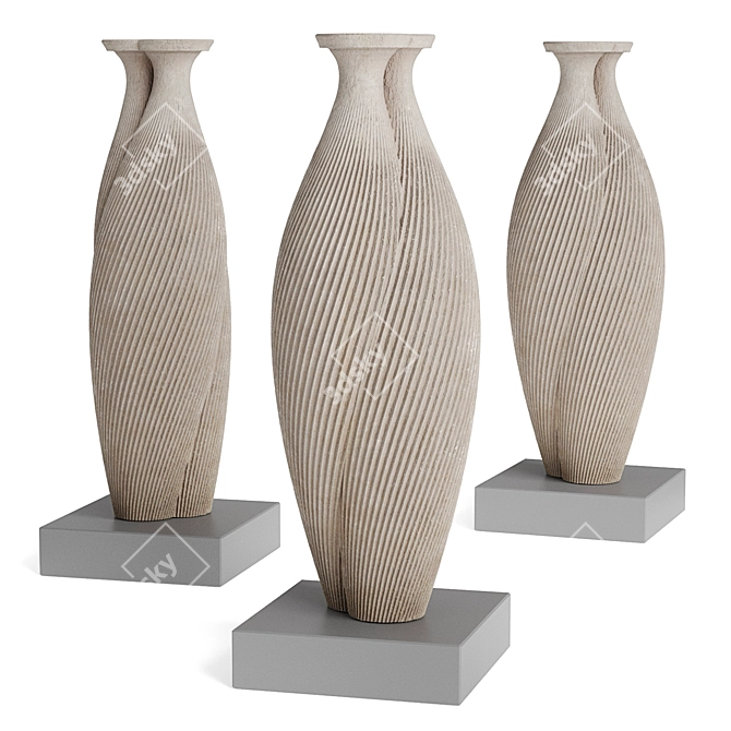 Modern SiO2 Vessel Vase 3D model image 1