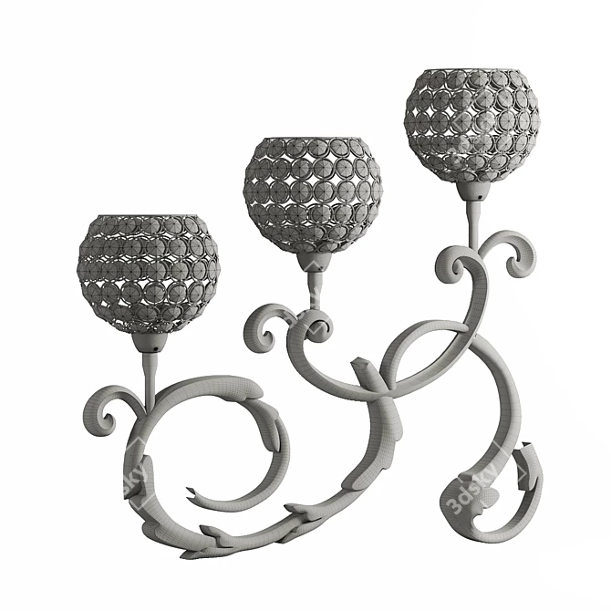 Flame-Flickering Candle Holders 3D model image 2