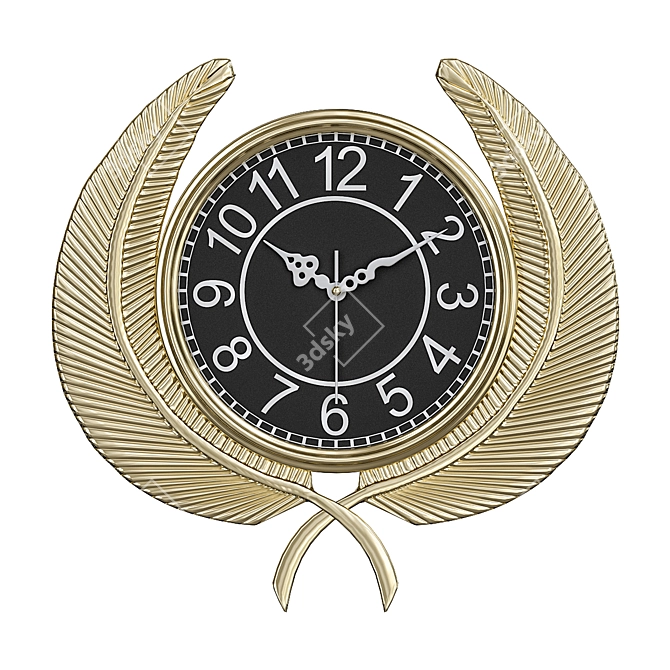 Designer Wall Clock Decor by ImperiumLoft 3D model image 1