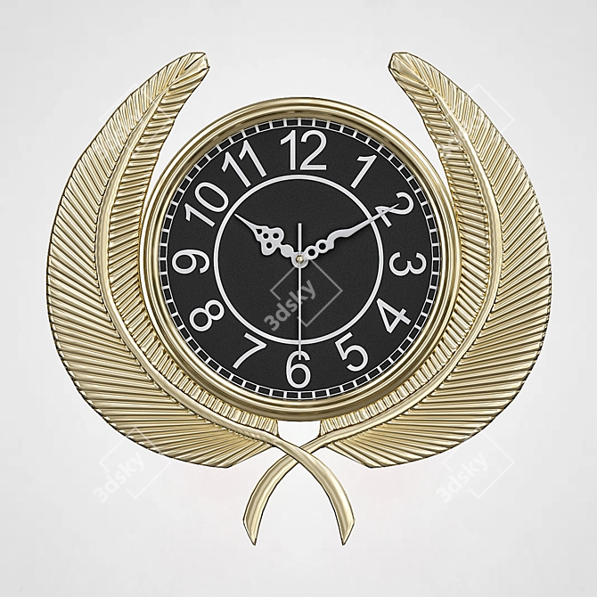 Designer Wall Clock Decor by ImperiumLoft 3D model image 2