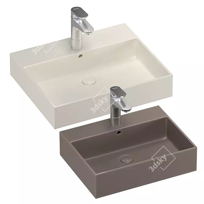 ROCA INSPIRA Washbasin Set 01 3D model image 3