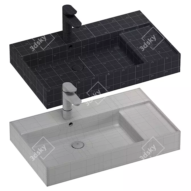 ROCA INSPIRA Washbasin Set 01 3D model image 4