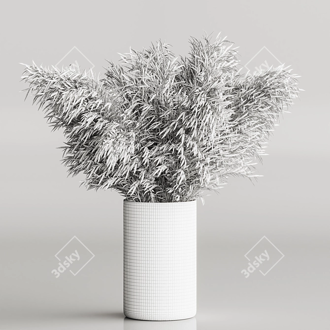 Elegant Bouquet Vase 3D Model 3D model image 5