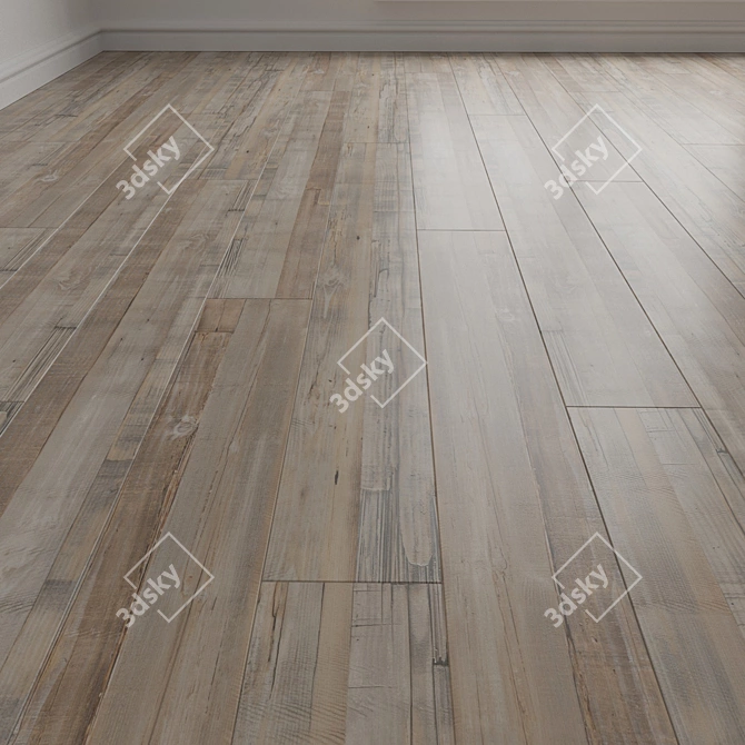 Engineered Wood Plank Flooring Kit 3D model image 1